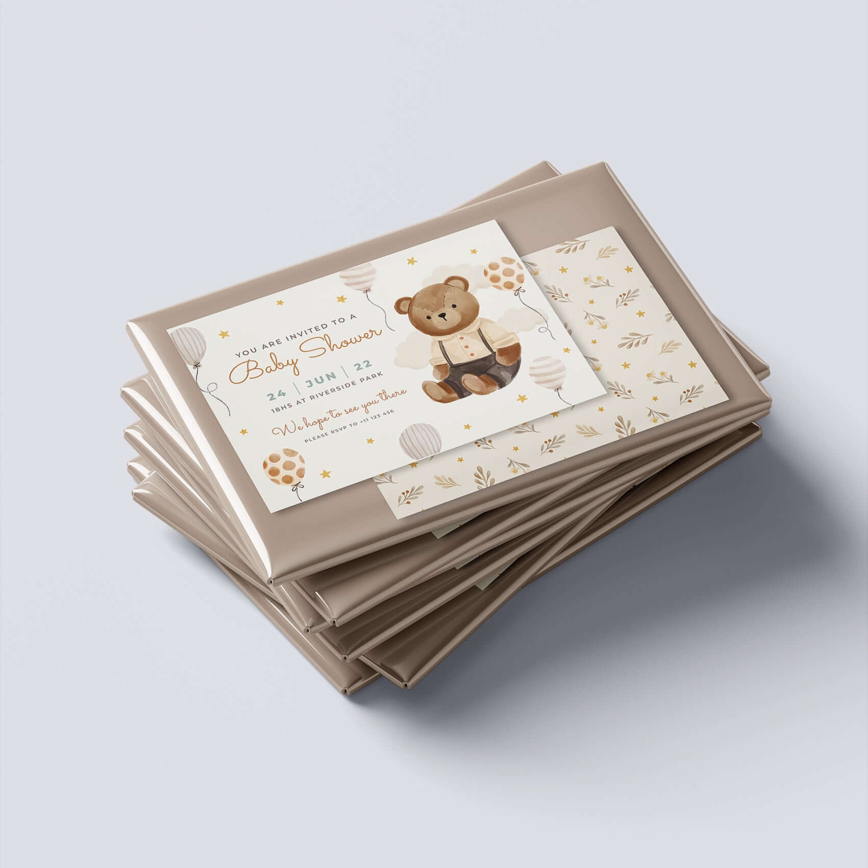Magneți foto personalizați, set 8buc - Invitație Baby