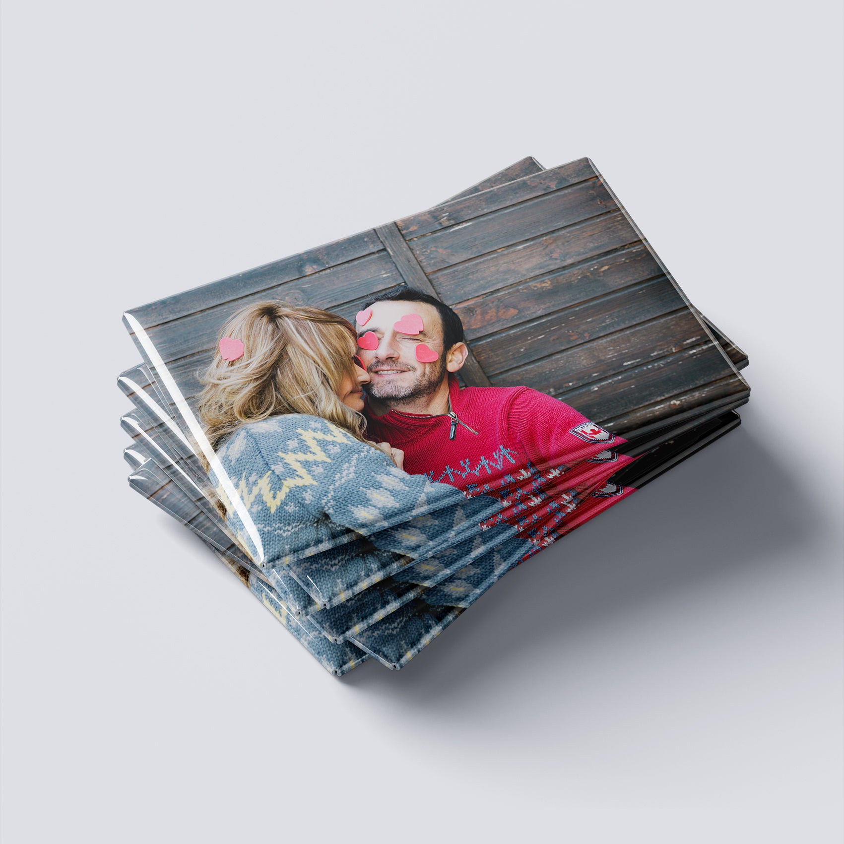 Magneți foto personalizați, set 8buc - Inimioare