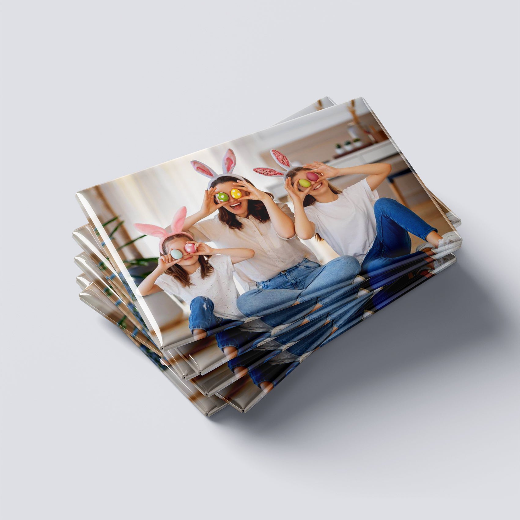Magneți foto personalizați, set 8buc - Iepurași